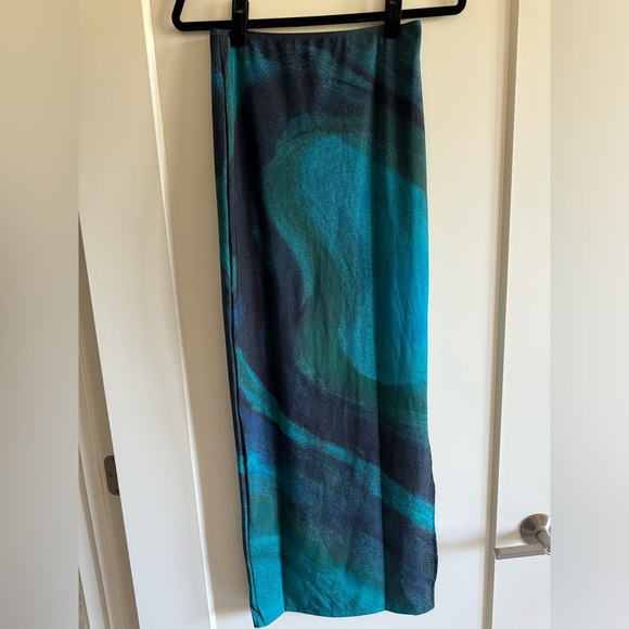 NWT Farai London Nola Corset and Maxi Skirt Set in Blue Multi size XS - Picture 5 of 9